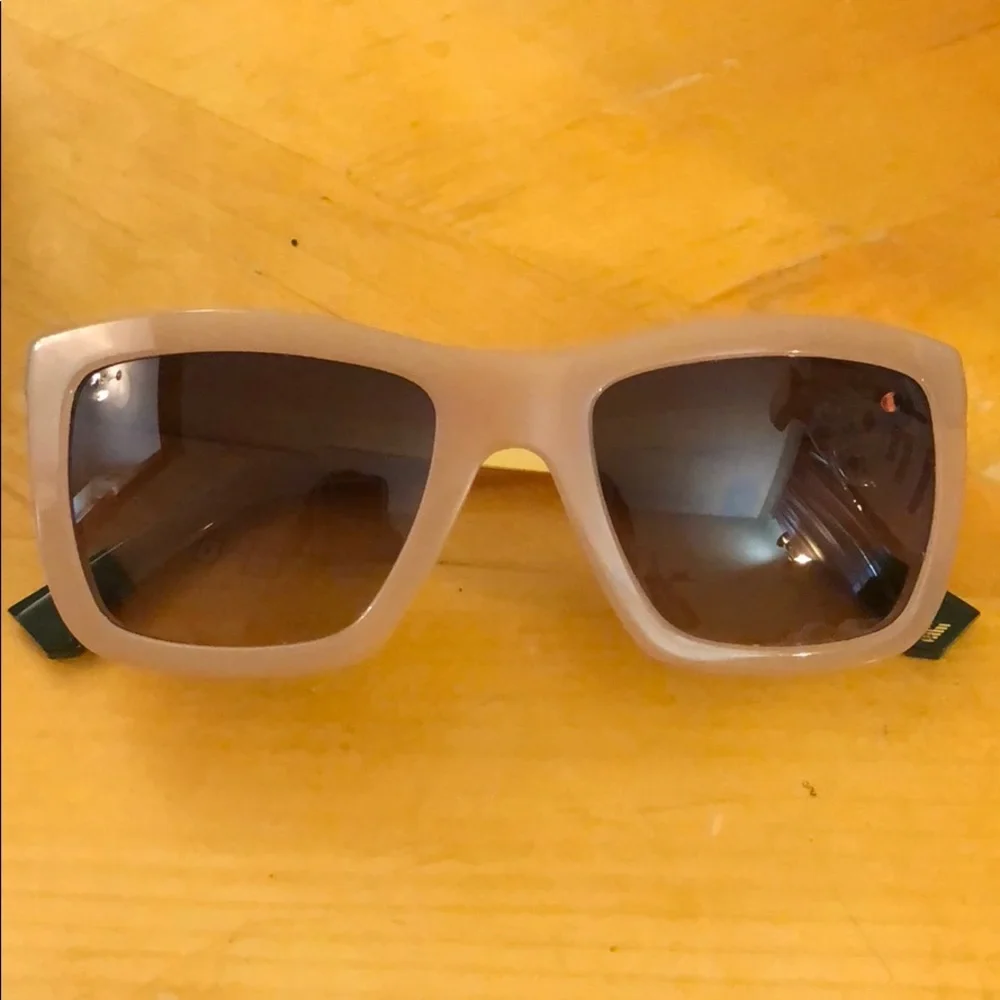 Emporio Armani Pink Beige Square Gradient Women's Sunglasses with Gold Temples